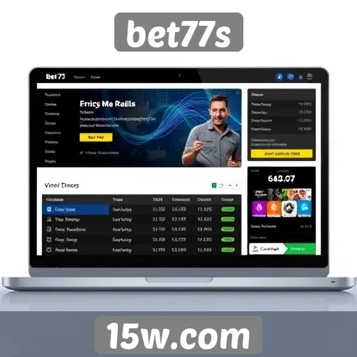 Interface e usabilidade do site bet77s